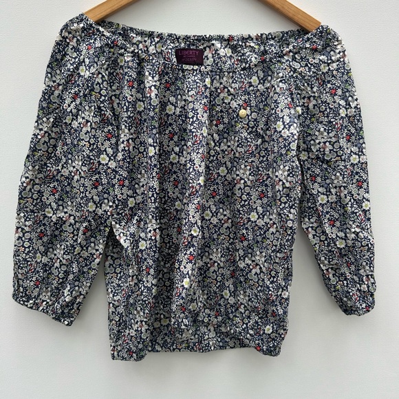 J Crew Liberty Floral Peasant Shirt - Picture 1 of 6